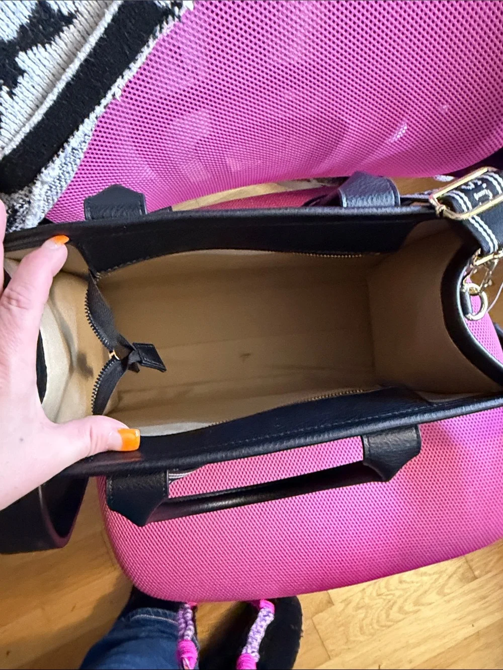 U.S. Polo Assn. Black Satchel with Gold Logo Accent